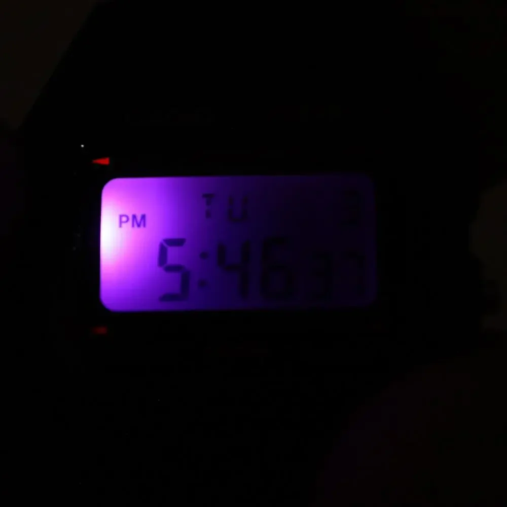 Casio F-91W Custom Mod UPGRADED BACKLIGHT Color Screen Purple Digital Watch